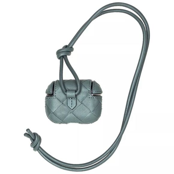 Bottega Veneta Intrecciato Apple Airpod Case Color SLATE NEW with Tag - Picture 2 of 8